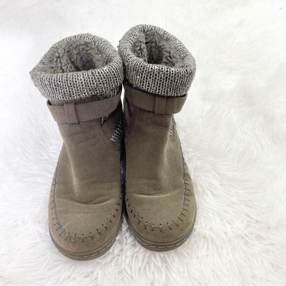 G by Guess Shearling Sequin Knit Buckle Boots - Picture 2 of 10